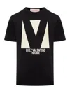 Valentino Chez Logo Print T-shirt In Black
