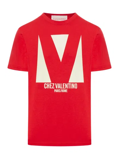 VALENTINO CHEZ VALENTINO PRINT COTTON T-SHIRT