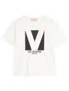 Valentino Mens Avorio Logo-print Crew-neck Cotton-jersey T-shirt In White