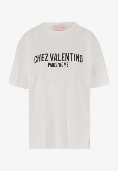 VALENTINO CHEZ VALENTINO PRINT CREWNECK T-SHIRT
