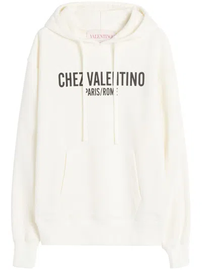 Valentino Chez-print Sweatshirt In Weiss