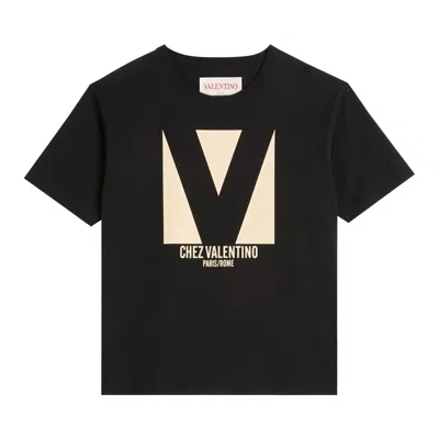 Pre-owned Valentino Chez  Print T-shirt 'black' | Men's Size Xxl