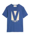 Valentino Chez Logo Print T-shirt In Blue