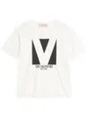 Valentino Mens Avorio Logo-print Crew-neck Cotton-jersey T-shirt In White