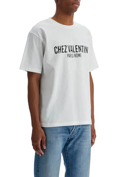 Valentino Cotton Crew-neck T-shirt In White