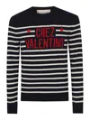 Valentino Garavani Crewneck Sweater With Bold Jacquard Motif In Multi