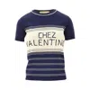 Valentino Maglione In Cotone Blu Navy  Donna In Blue