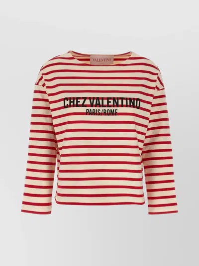 VALENTINO 'CHEZ VALENTINO' STRIPED PATTERN T-SHIRT