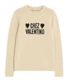 Valentino Chez  Wool Sweater In Neutral