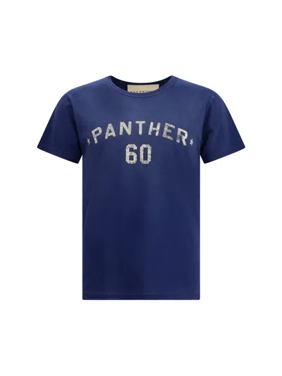 Valentino Panther Graphic Print Crew Neck T-shirt In Blue