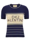 Valentino Cotton T-shirt In Blue