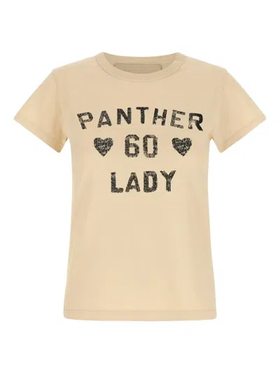 Valentino Graphic Print Crew Neck Text Detail T-shirt In Yellow