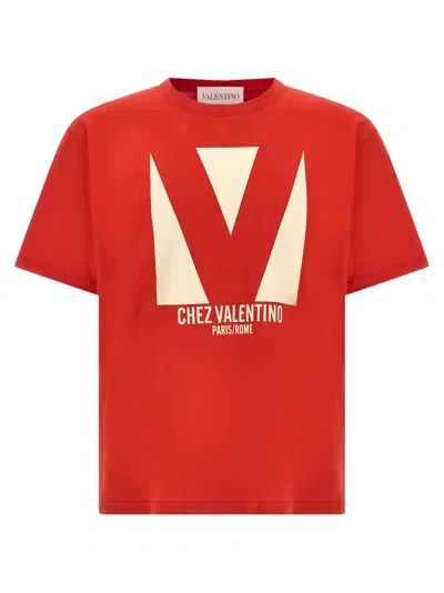 VALENTINO CHEZ VALENTINO T-SHIRT RED