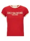 Valentino Crew Neck Cotton Jersey T-shirt With Contrasting Trims