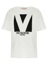 Valentino Crewneck Graphic Print Ribbed Short-sleeve Cotton Jersey
