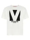 Valentino Mens Avorio Logo-print Crew-neck Cotton-jersey T-shirt
