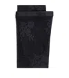 Valentino Sheer Floral Pattern Lycra Tights With Elastic Waistband In Black
