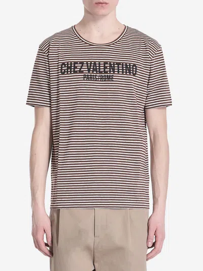 Valentino Chez  Tshirt In Cream