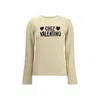Valentino Graphic Print Long Sleeve Crew Neck Knitwear