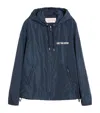 Valentino Hooded Jacket Featuring Drawstring Accents In Blue