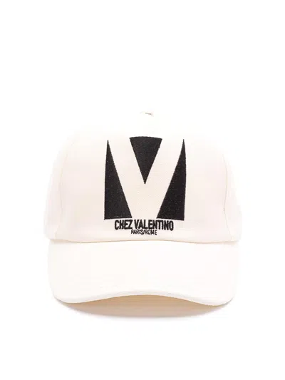 Valentino Garavani Men `chezmaisonvalentino` Baseball Hat In White