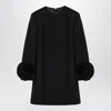 Valentino Women's Double Compact Drill Mini Dress In Black