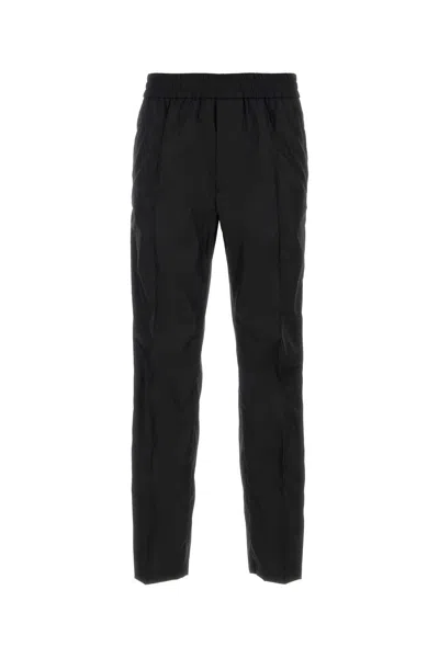 Valentino Chic Black Toile Iconographe Chino Pants For Men