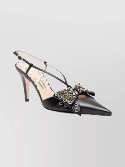 VALENTINO GARAVANI CHIC BOW POINTED TOE STILETTO PUMPS