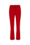 Valentino Garavani Silk Cady Trousers With Tailored Silhouette In Red