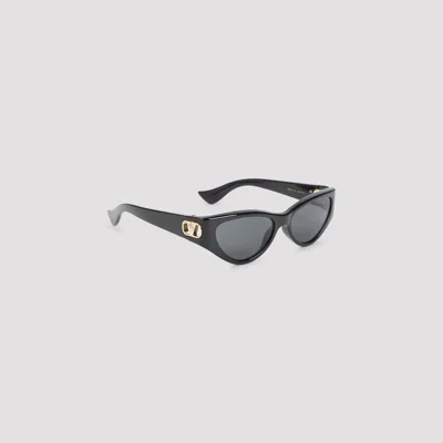 Valentino Chic Metallic Acetate Sunglasses For Women In Pattern