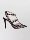 Valentino Rockstud 100 Lace And Suede Pumps In Black