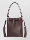 Valentino Borsa A Secchiello Vlogo Signature In Pelle Cioccolato  Donna In Brown