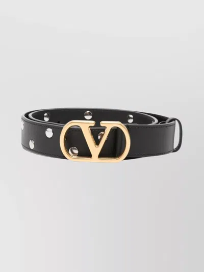 VALENTINO GARAVANI CHIC STUDDED BELT GOLD-TONE BUCKLE