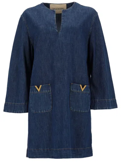 Valentino Chic Women's Suit Dress With Denim Detail
