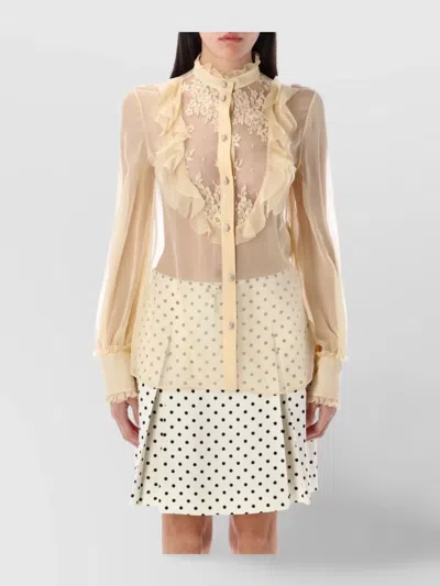 VALENTINO CHIFFON AND LACE SHIRT