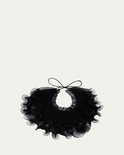 Valentino Garavani Chiffon Ruffle Collar In Black