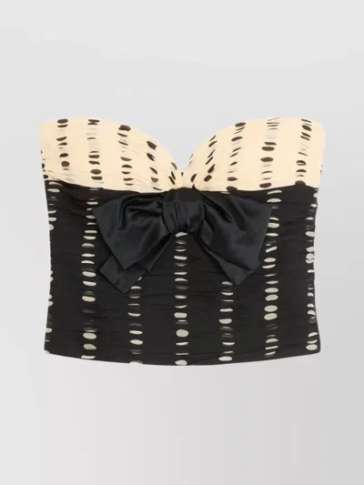 VALENTINO CHIFFON SILK TOP BOW DETAIL