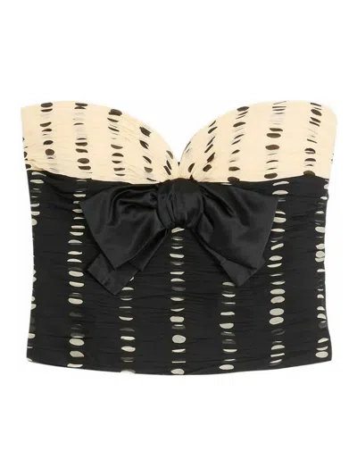 VALENTINO CHIFFON TOP WITH PLUSDEPOIS PRINT