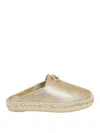 VALENTINO GARAVANI GOLD LEATHER MULES