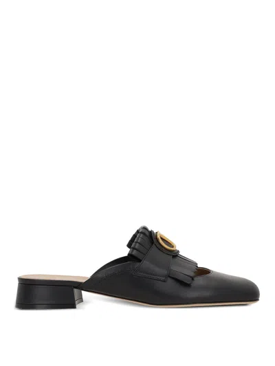 Valentino Garavani Vlogo Signature Mules In Black