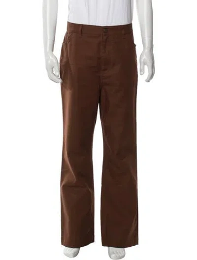 Pre-owned Valentino Chinos In Brown