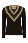 Valentino Garavani Chocolate Wool Sweater In Brown