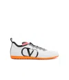 Valentino Garavani White Sneakers With Asymmetric Toe And Vlogo Detail On The Side In Tech Fabric Ma In White