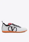 Valentino Garavani White Sneakers With Asymmetric Toe And Vlogo Detail On The Side In Tech Fabric Ma