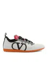Valentino Chromathon Low-top Sneakers In Perforated Leather In White