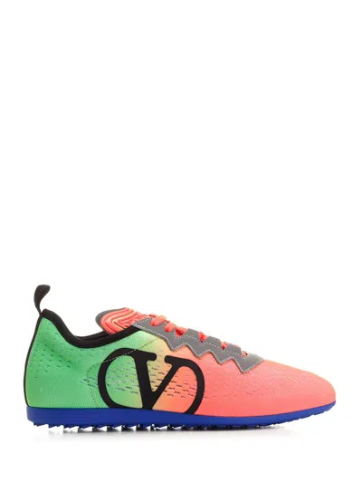 Valentino Garavani Vlogo Sneakers In Orange
