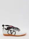 Valentino Chromathon Low-top Sneakers In Perforated Leather In White