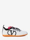 Valentino Chromathon Low-top Sneakers In Perforated Leather In White