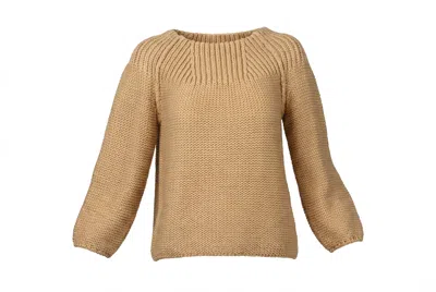 Valentino Chunky Knit Sweater In Brown