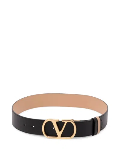 Valentino Garavani Reversible Vlogo Belt In Nero
